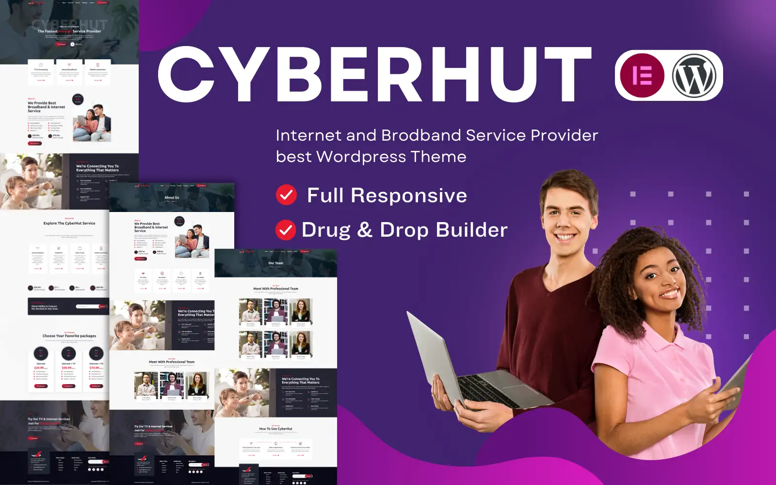 CyberHut Internet Service Provider WordPress Theme