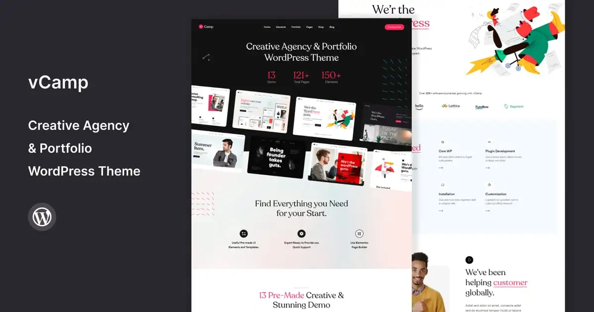 vCamp – Creative Agency WordPress Theme