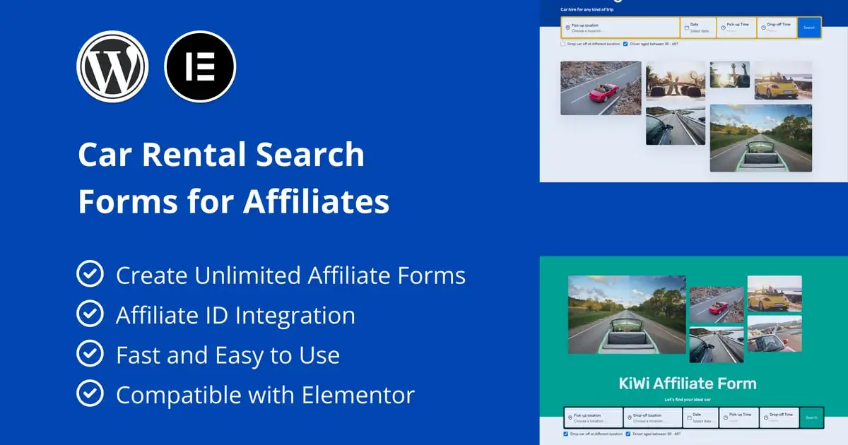 Car Rental Search Forms for Affiliates