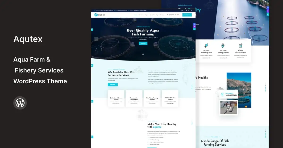 Aqutex – Aqua Farm WordPress Theme + RTL