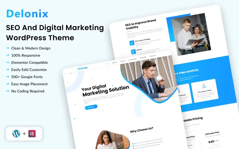 Delonix – Modern SEO and Digital Marketing WordPress Theme