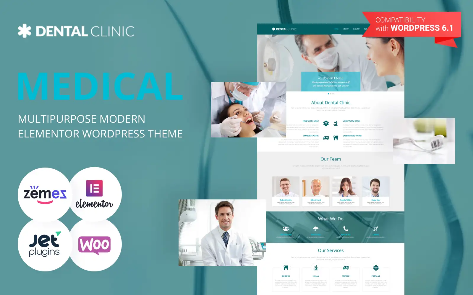 Dental – Medical Multipurpose Modern WordPress Elementor Theme WordPress Theme