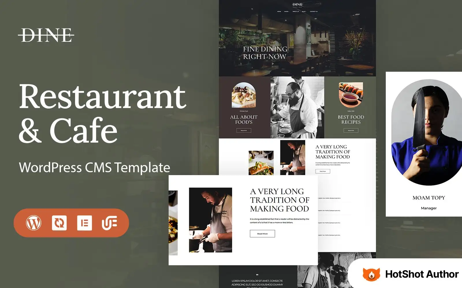 Dine – Restaurant And Cafe WordPress Elementor Theme WordPress Theme