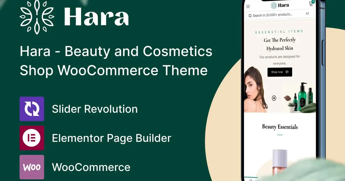 Hara – Beauty and Cosmetics Shop WooCommerce Theme