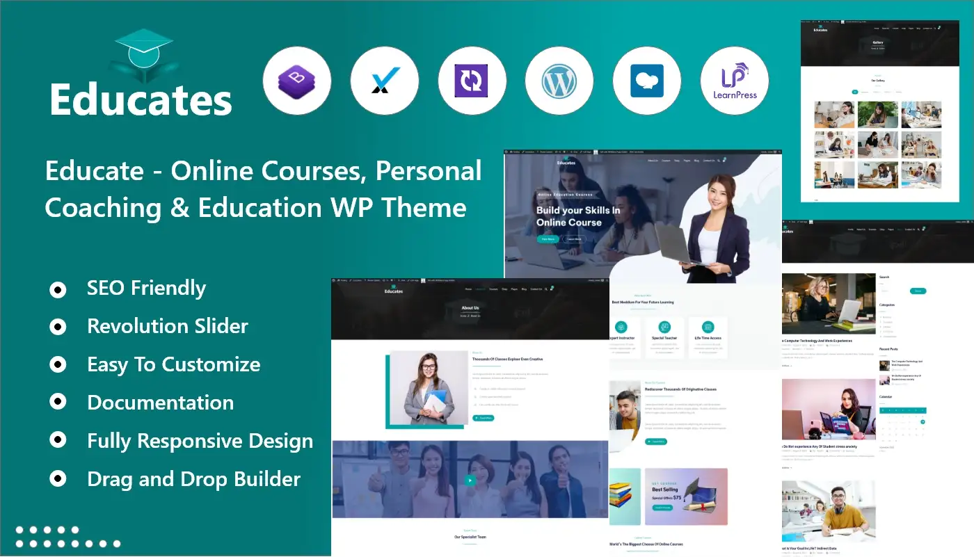 Educatehub – Online Courses & Education WordPress Theme