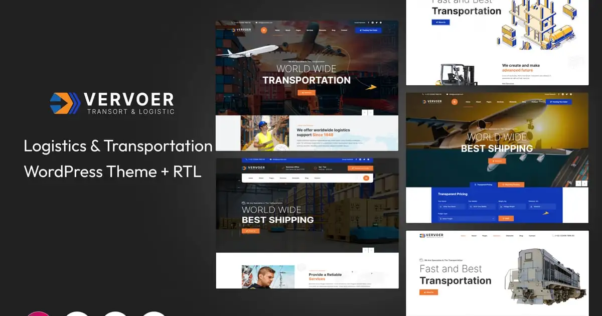 Vervoer – Logistics WordPress Theme