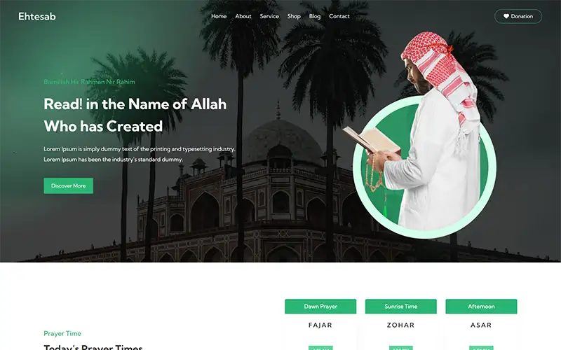 Ehtesab – Islamic Centre and Mosque WordPress Theme