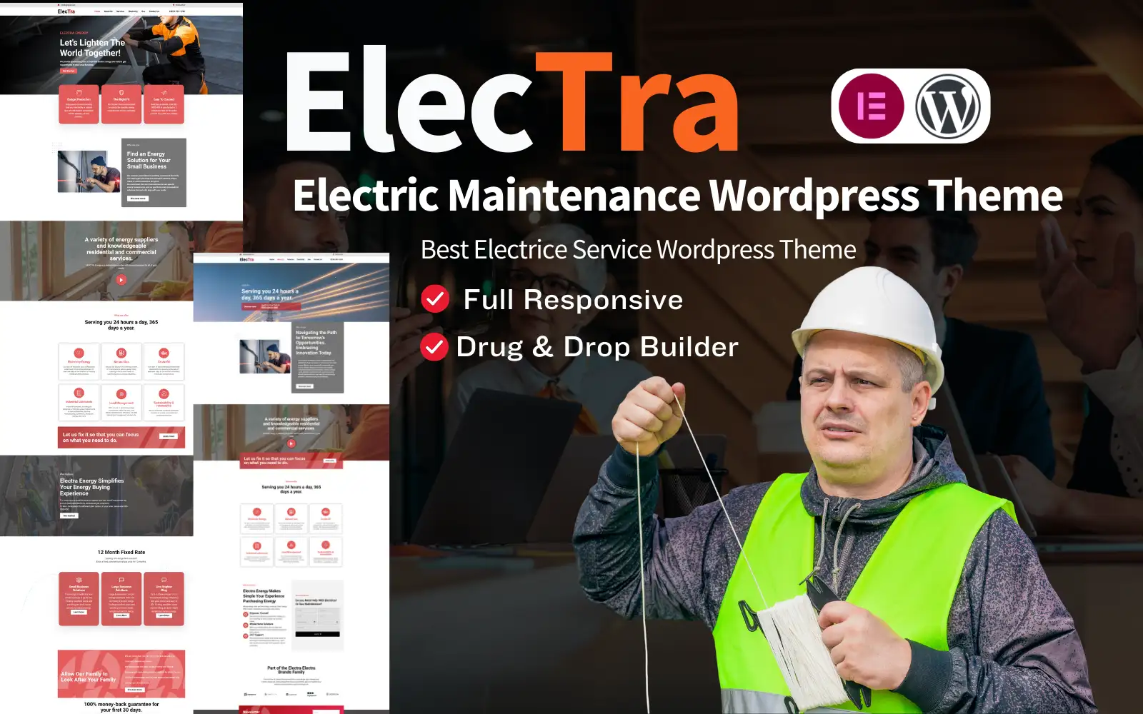 Electra Electric Maintenance Service WordPress Theme