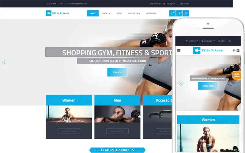 Elite Fitness – Fitness Equipment Theme WooCommerce Theme
