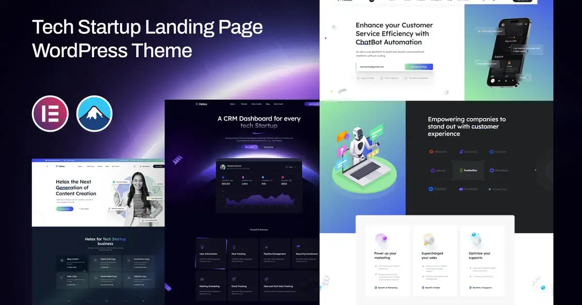 Helax – Tech Startup WordPress Theme