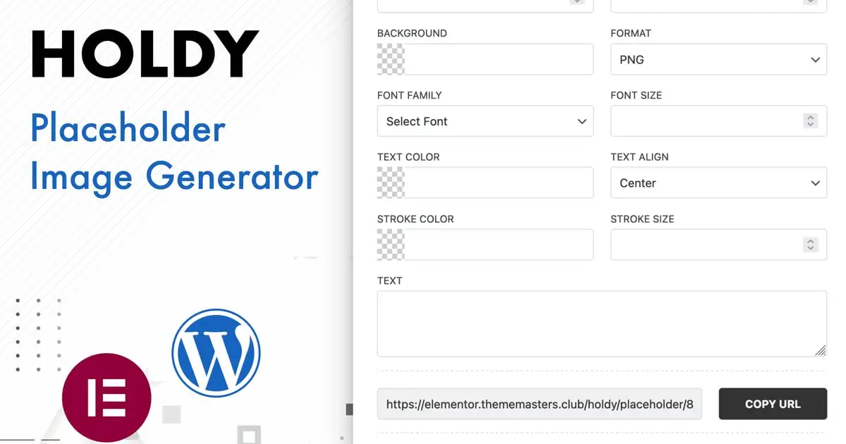 Holdy – Placeholder Image Generator