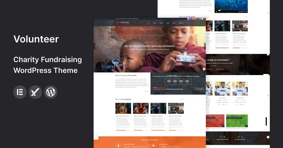 Volunteer – Charity/Fundraising WordPress Theme