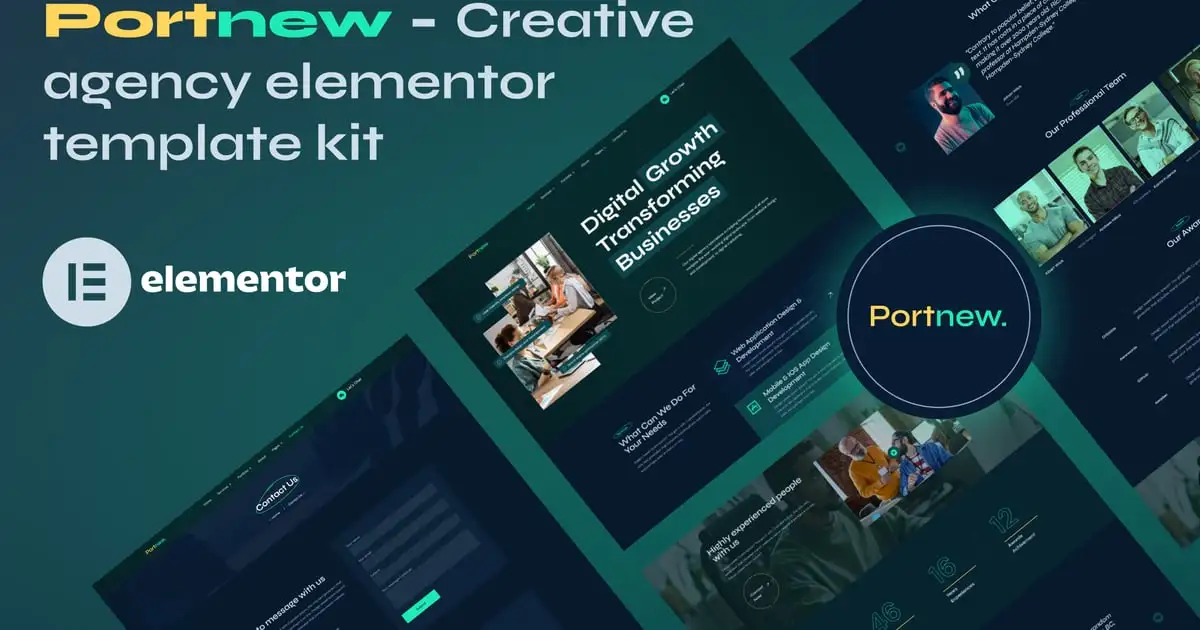 Portnew – Creative Agency Elementor Template Kit