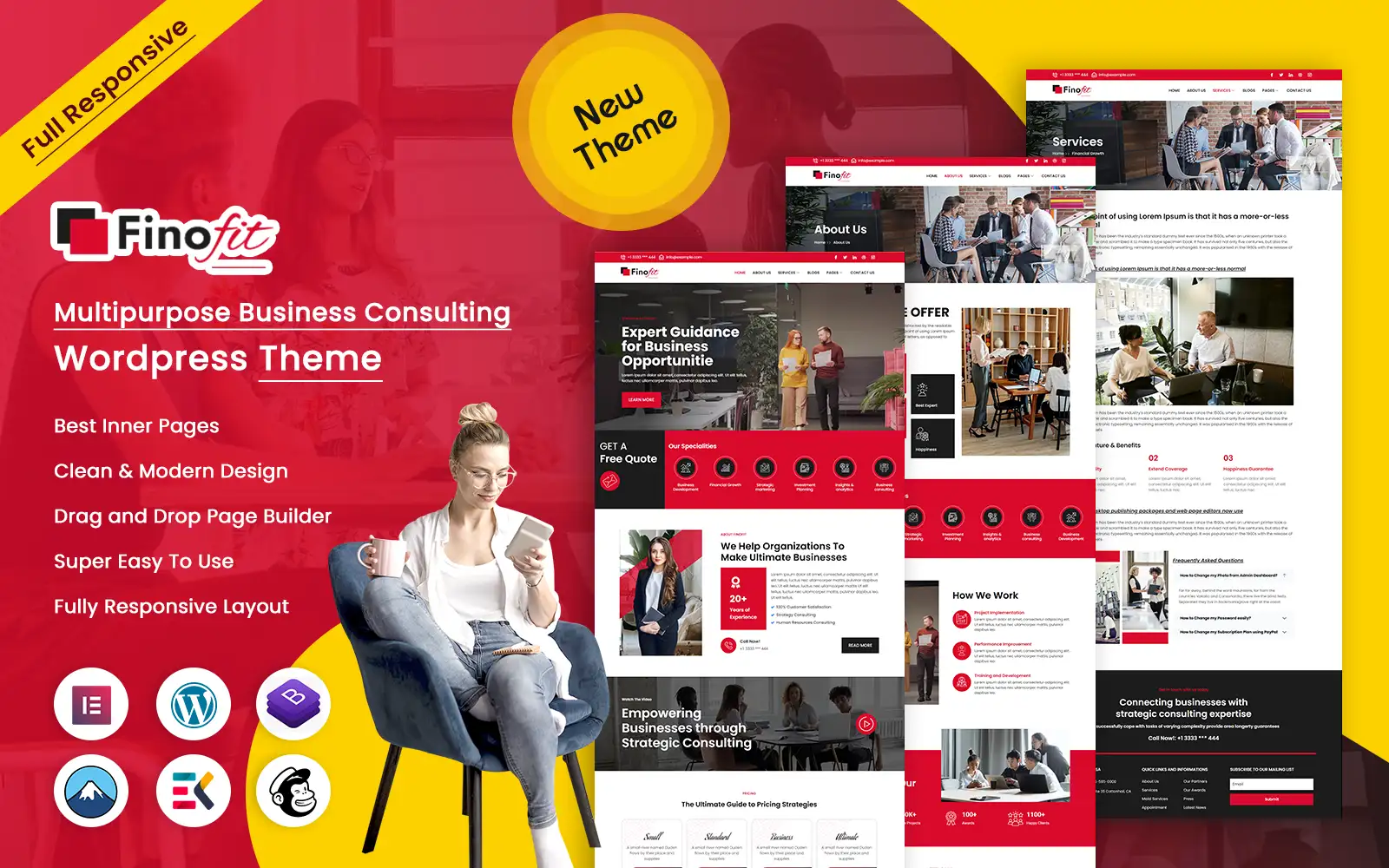 Finofit – Multipurpose Business Consulting WordPress Theme