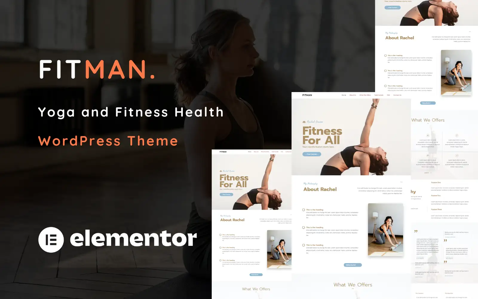 Fitman – Yoga and Fitness Health One Page WordPress Theme