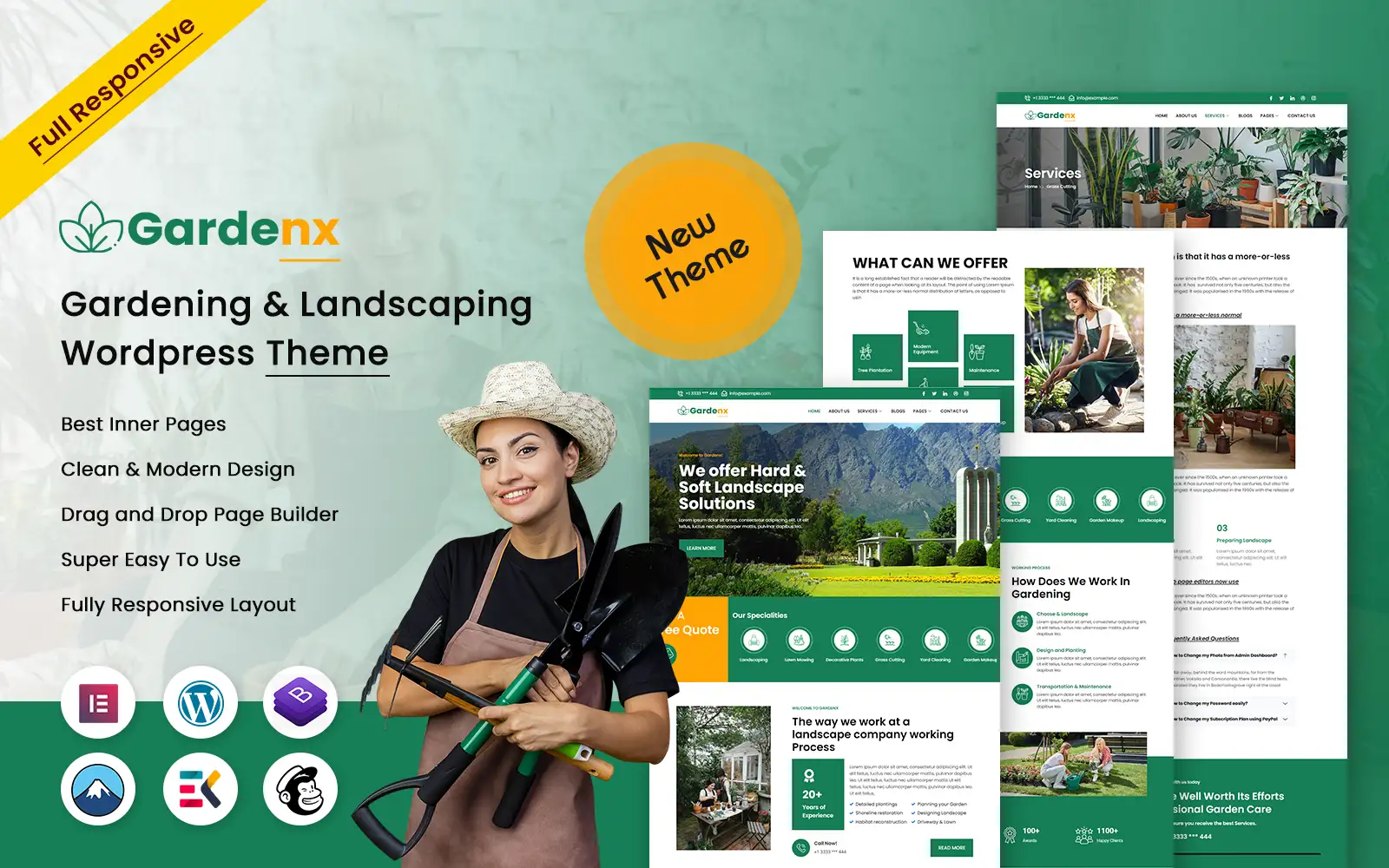 Gardenx – Multipurpose Gardening & Landscaping WordPress Theme