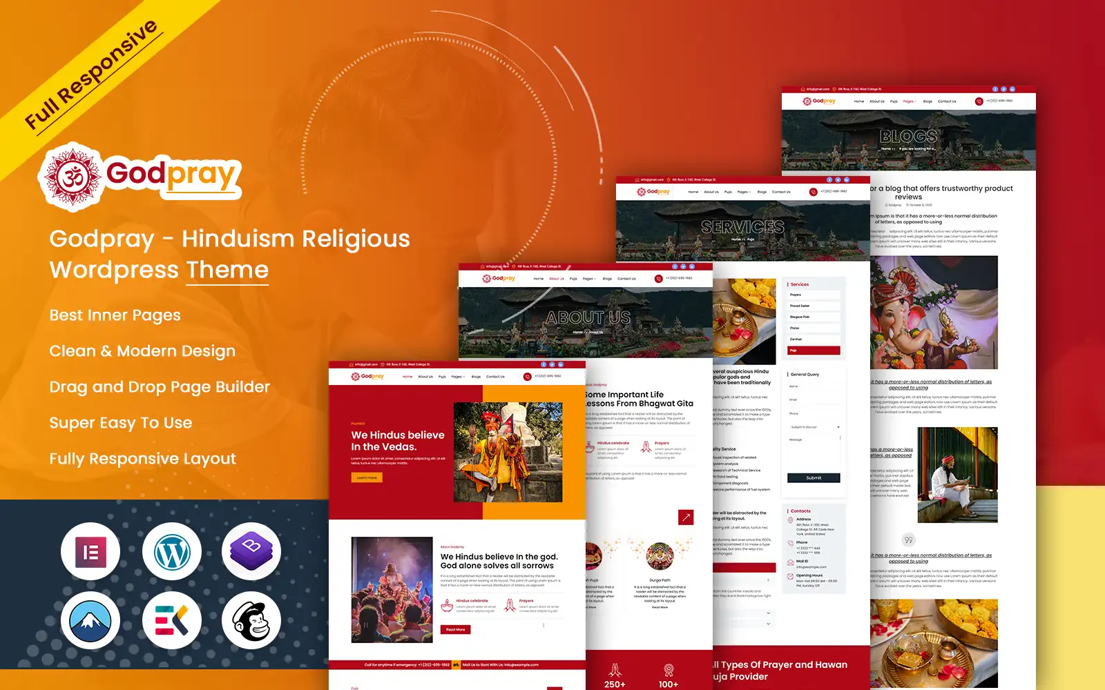 Godpray – Hinduism Religious WordPress Theme WordPress Theme