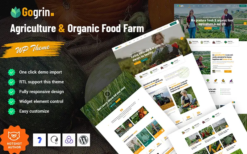 Gogrin – Agriculture and Organic Food WordPress Theme