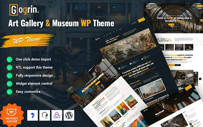 Gogrin – Art Gallery and Museum WordPress Theme