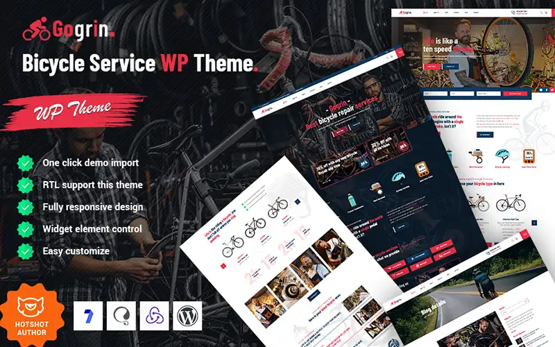 Gogrin – Bicycle Service WordPress Theme