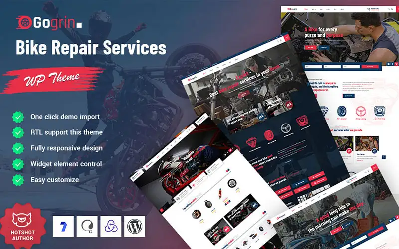 Gogrin – Bike Repair Service WordPress Theme