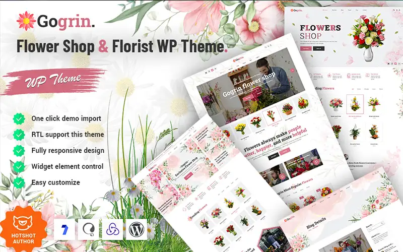 Gogrin – Flower Shop and Florist WordPress Theme