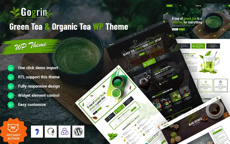 Gogrin – Green Tea and Organic Tea WordPress Theme