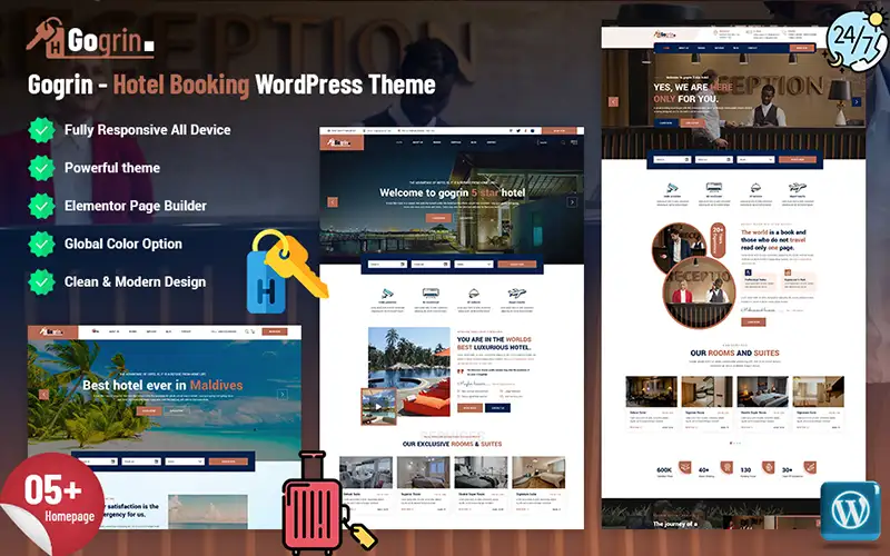 Gogrin – Hotel Booking WordPress Theme