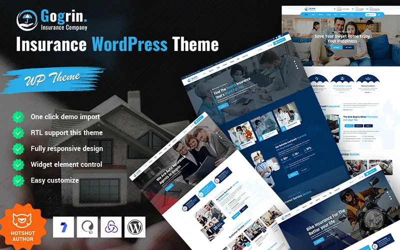 Gogrin – Insurance Company WordPress Theme