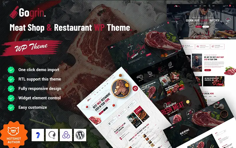 Gogrin – Meat Shop and Restaurant WordPress Theme