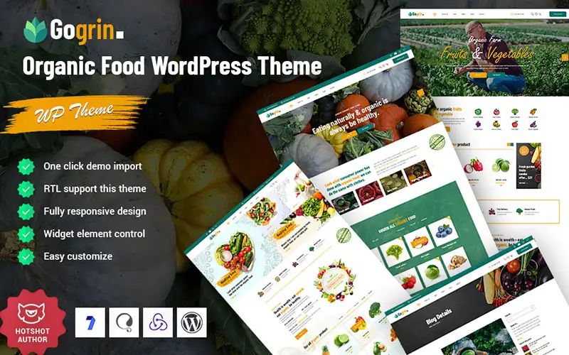 Gogrin – Organic Food Responsive WordPress Theme