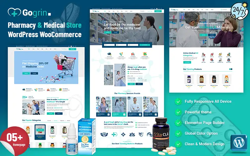Gogrin – Pharmacy & Medical WordPress WooCommerce WordPress Theme