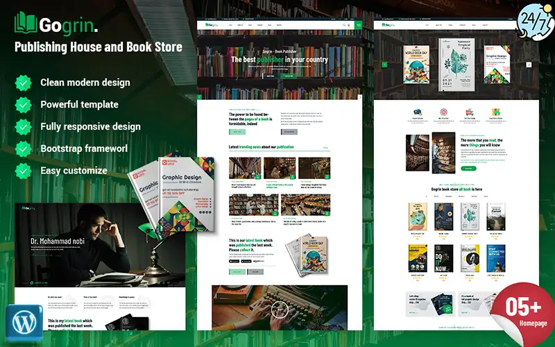 Gogrin – Publishing House and Book Store WordPress Theme