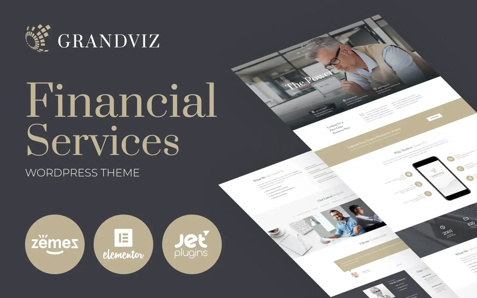 Grandviz – Financial Company Premium Elementor WordPress Theme