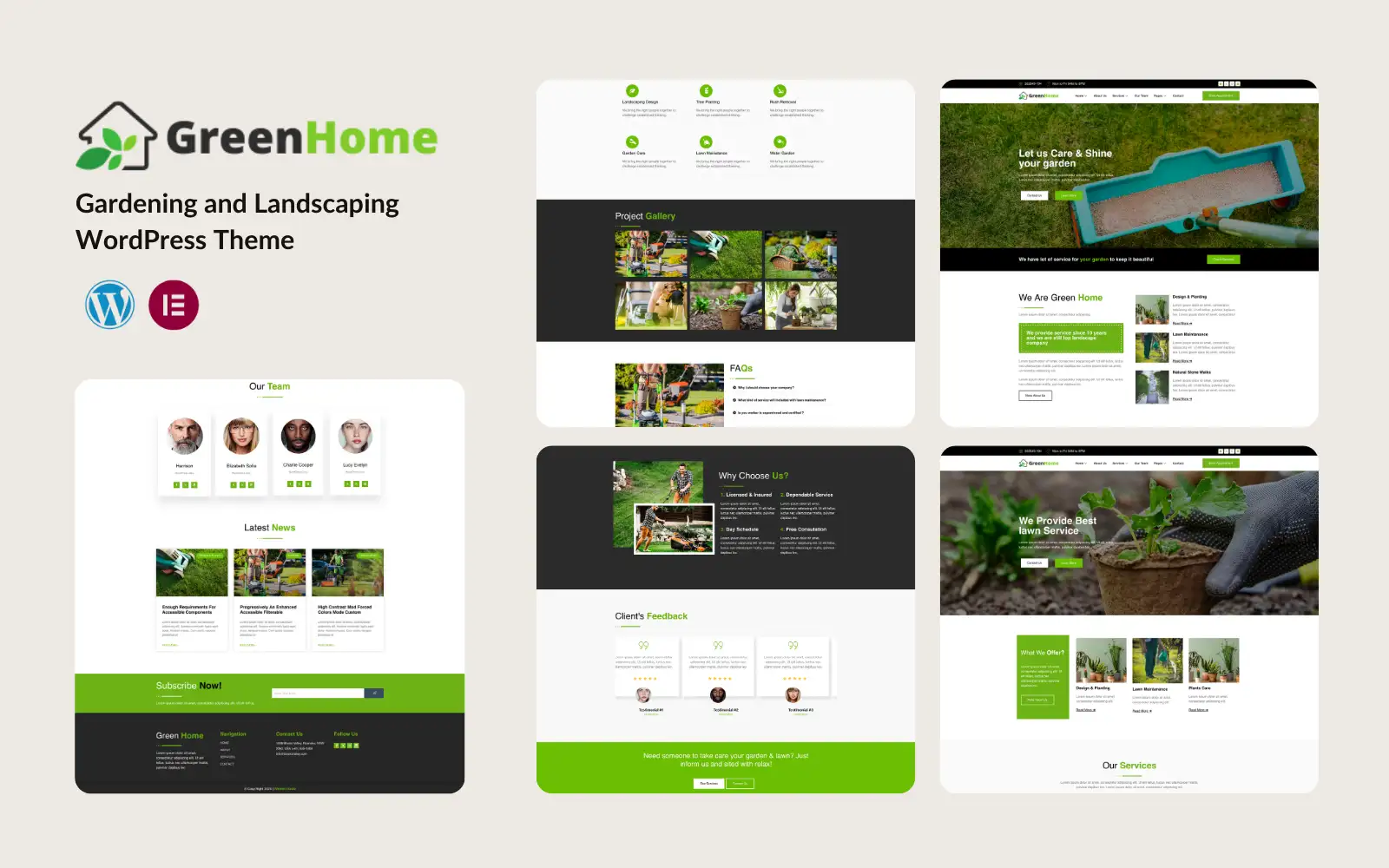 GreenHome – Gardening and Landscaping WordPress Theme