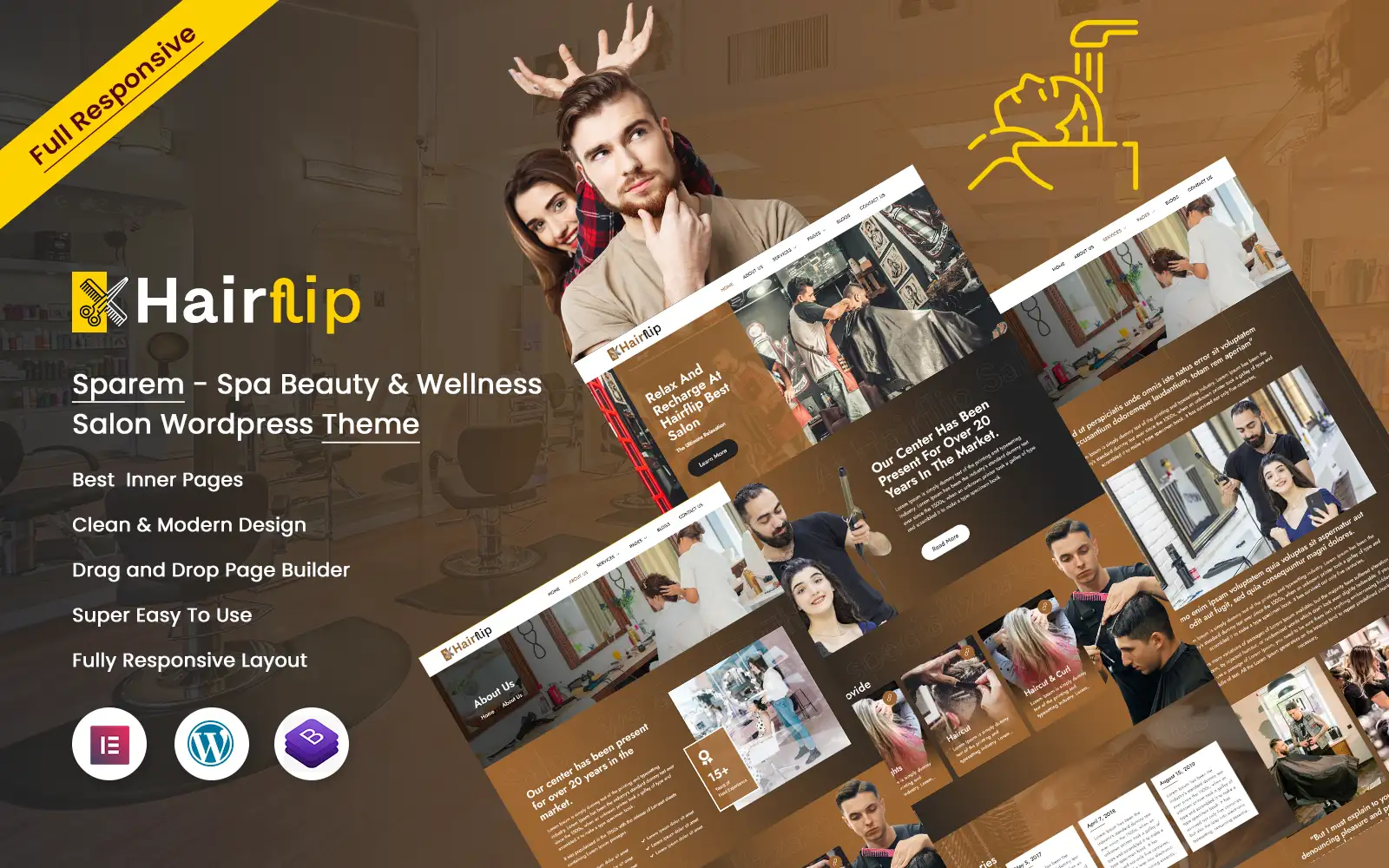 Hairflip – Hair Salon WordPress Theme