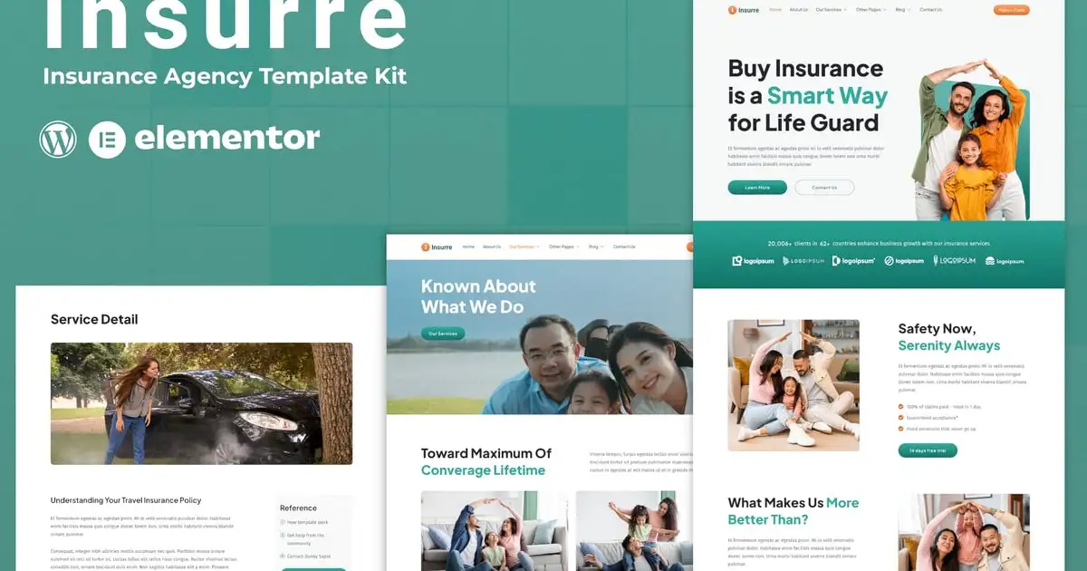 Insurre – Insurance Agency Elementor Template Kit