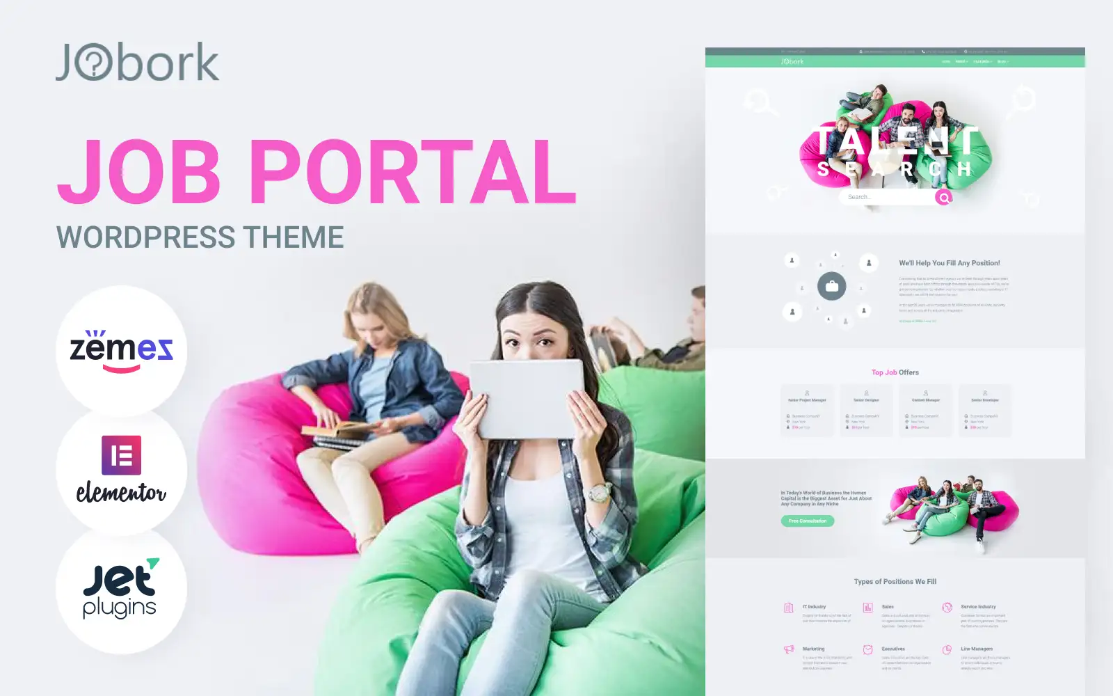 Jobork – Job Portal Template WordPress Theme