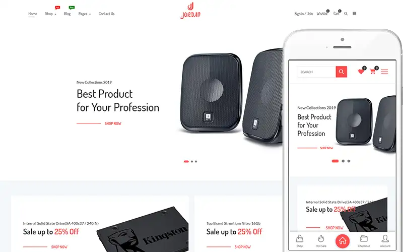 Jordan – Theme for Digital, Electronic, Computer Store WooCommerce Theme