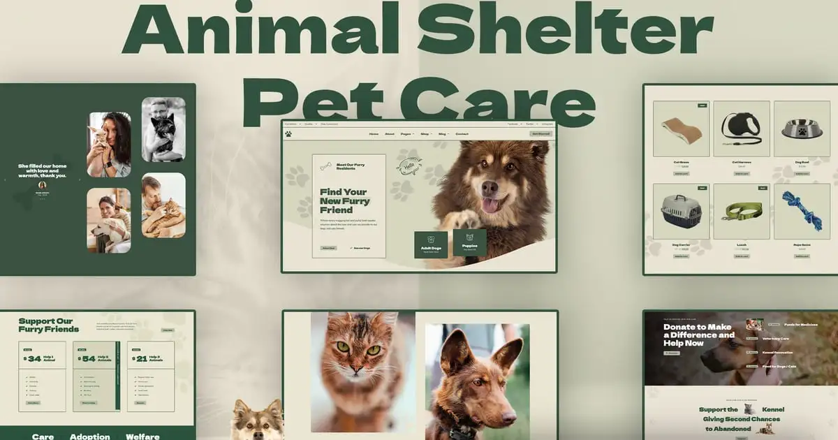 Kenneli – Animal Shelter & Pet Care Elementor Pro Template Kit