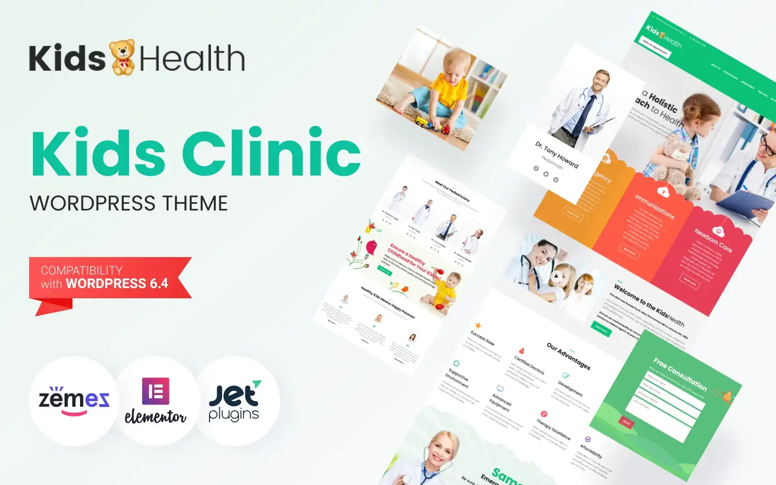 KidsHealth – Kids Clinic WordPress Elementor Theme WordPress Theme