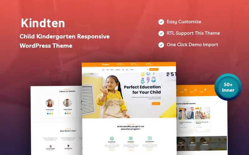 Kindten – Child Kindergarten Responsive WordPress Theme
