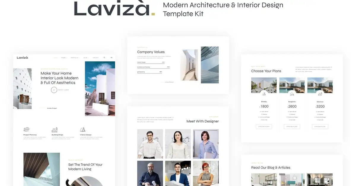 Laviza – Modern Architecture & Interior Design Template Kit