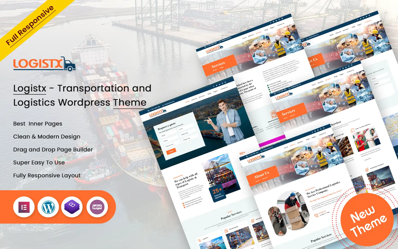 Logistx – Transportation and Logistics WordPress Theme