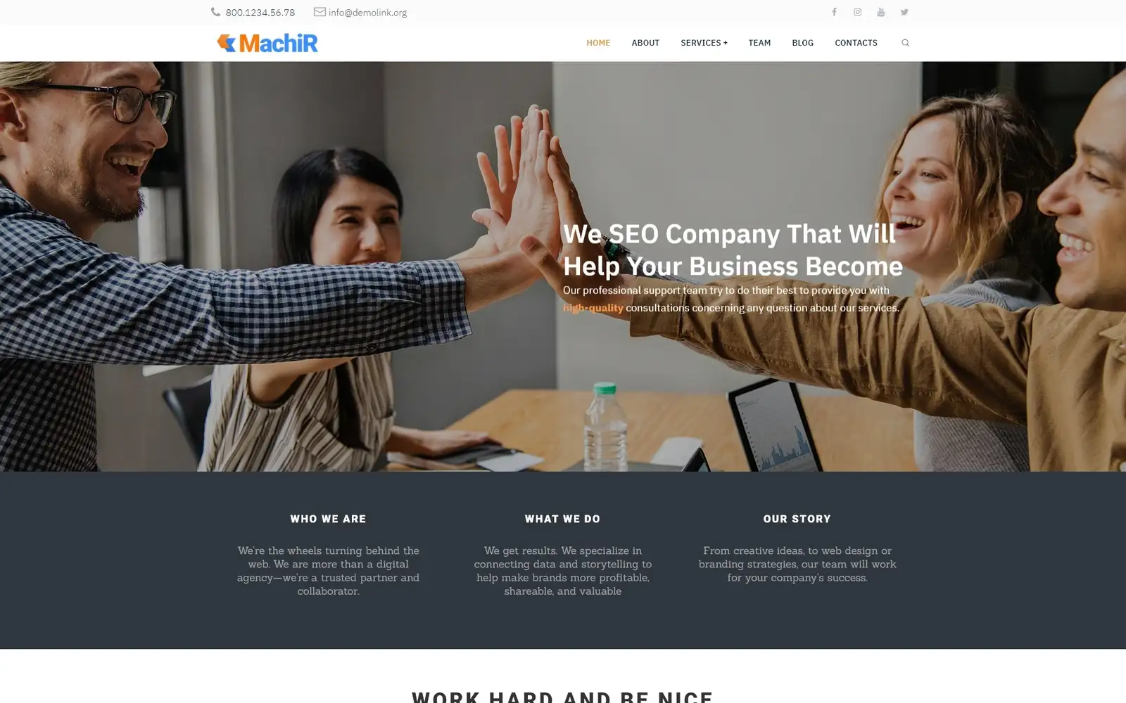 Machir – Digital Marketing Agency Multipurpose Modern WordPress Elementor Theme WordPress Theme