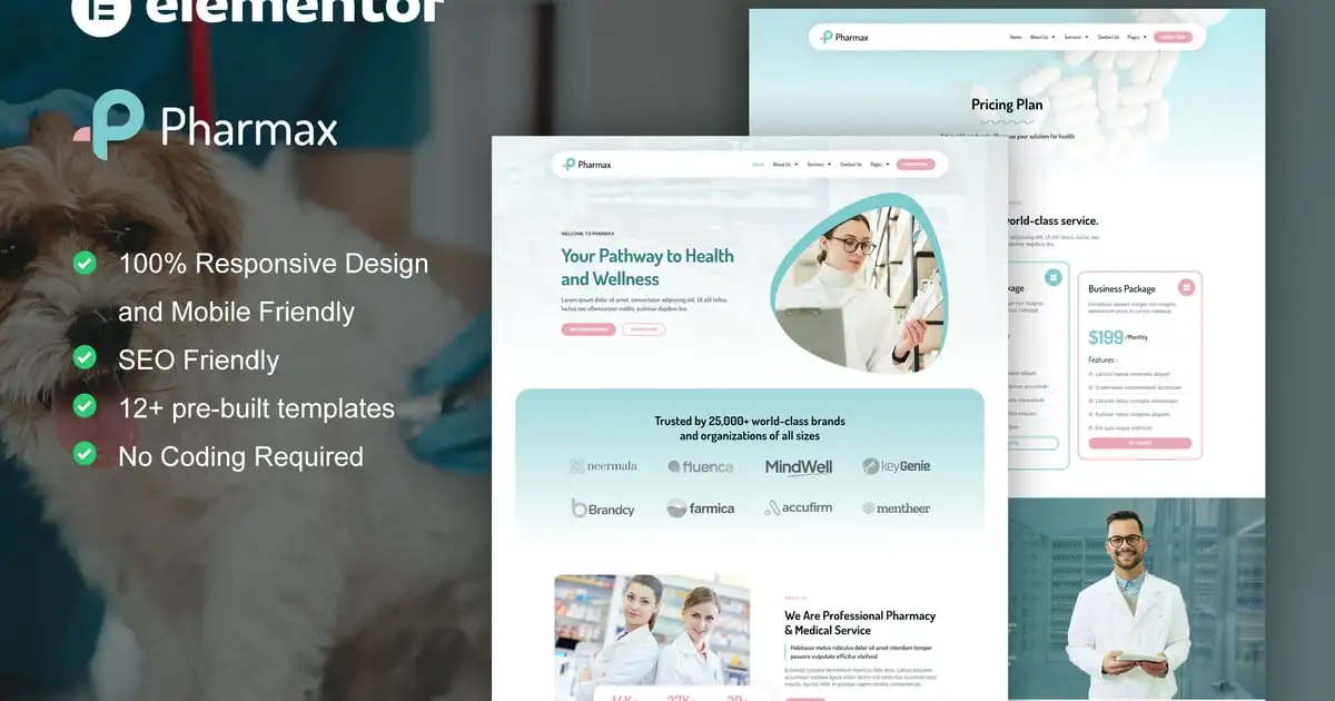 Pharmax – Pharmacy & Medical Elementor Pro Template Kit