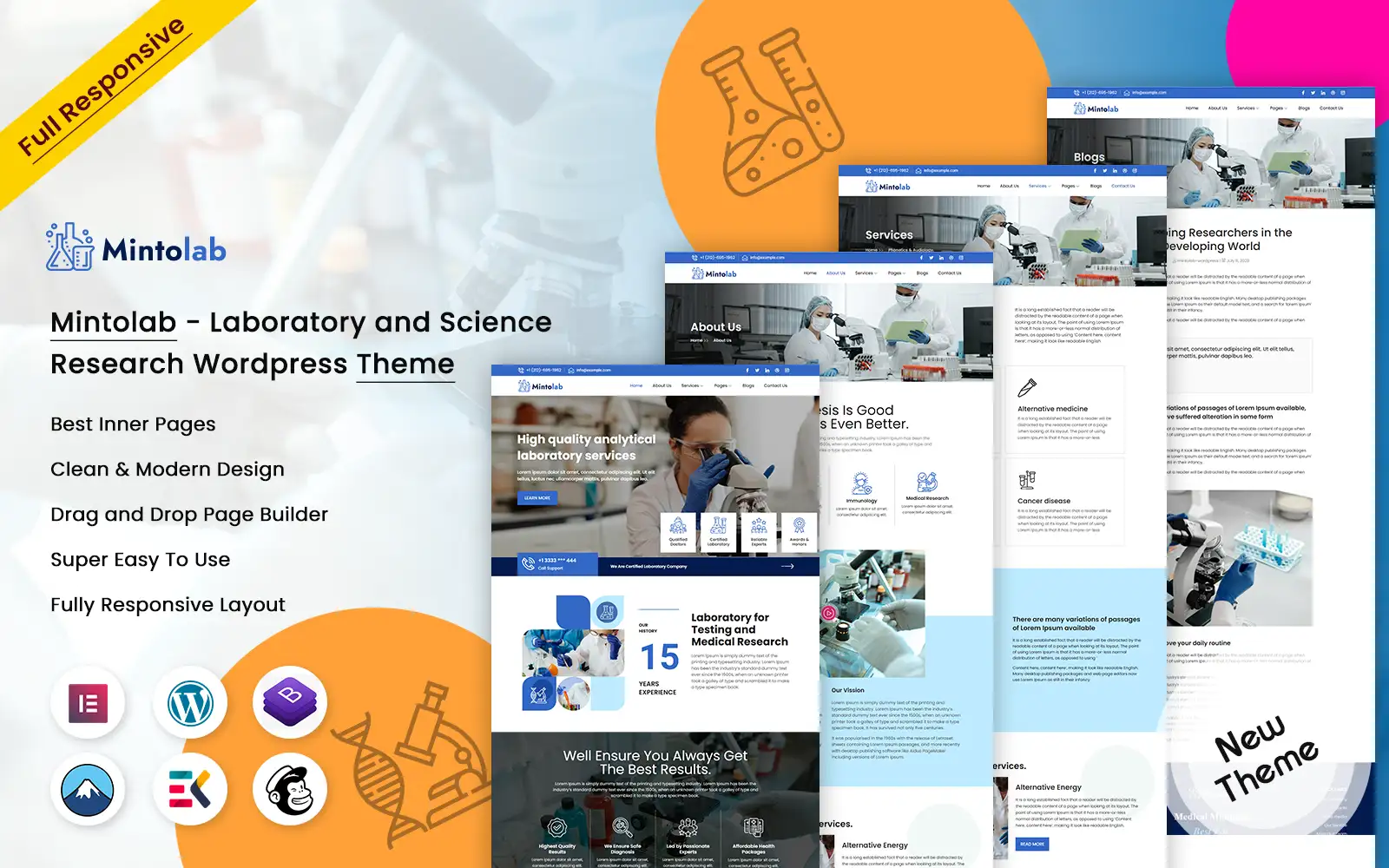 Mintolab – Laboratory and Science Research WordPress Theme WordPress Theme