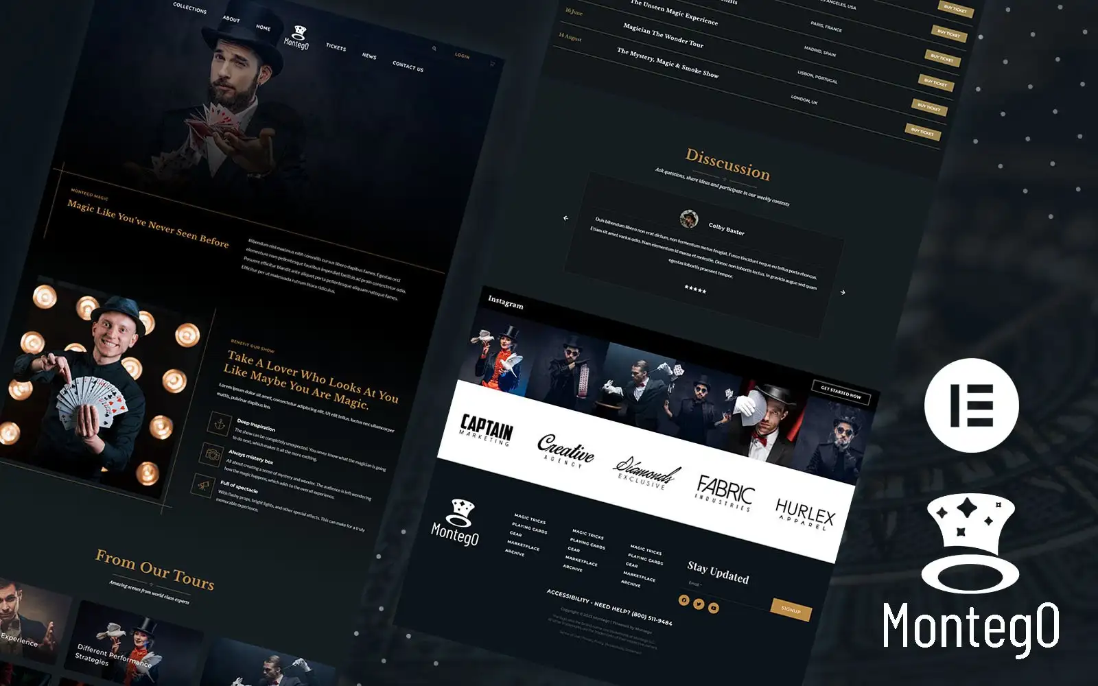 Montego – Magic & Illusionists WordPress Theme