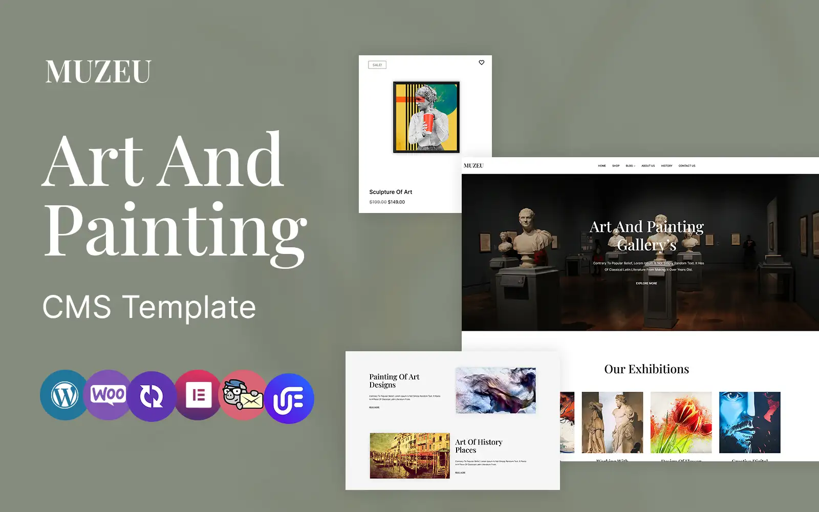 MUZUE – Art and Sculpture Gallery WordPress Elementor Theme WordPress Theme