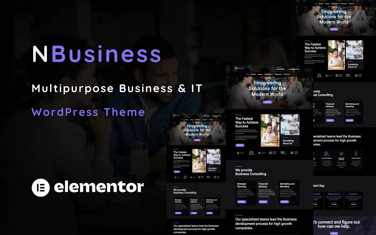 Nbusiness – Multipurpose Business and IT Solution One Page WordPress Theme